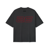 Fear of God Essentials 90s Iron Grey Red T-Shirt