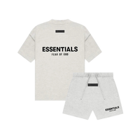 Fear of God Essentials Light Oatmeal Summer Set Kids