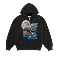 Supreme MM6 Maison Margiela Eagle Zip Up Hooded Sweatshirt Black