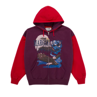 Supreme MM6 Maison Margiela Eagle Zip Up Hooded Sweatshirt Red